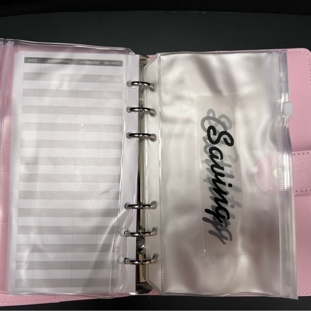 Budgeting Binder in pink, new without box or tags. - Picture 3 of 8